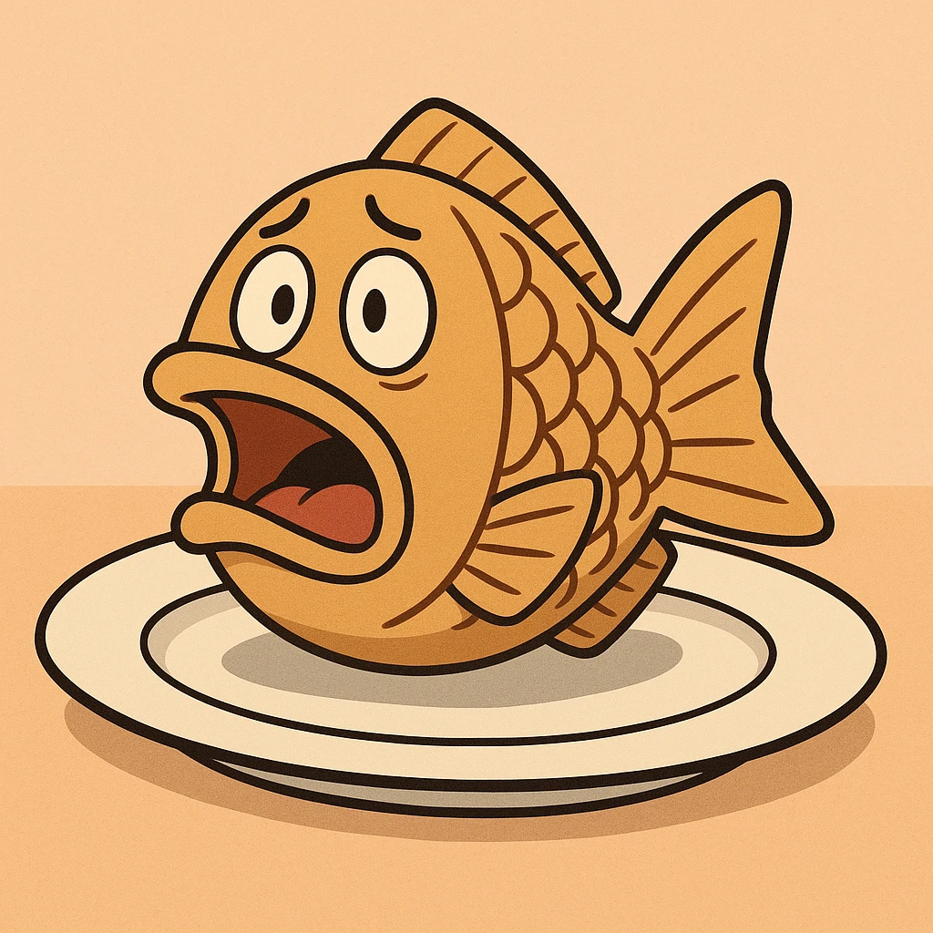 Taiyaki in his plate  emoji