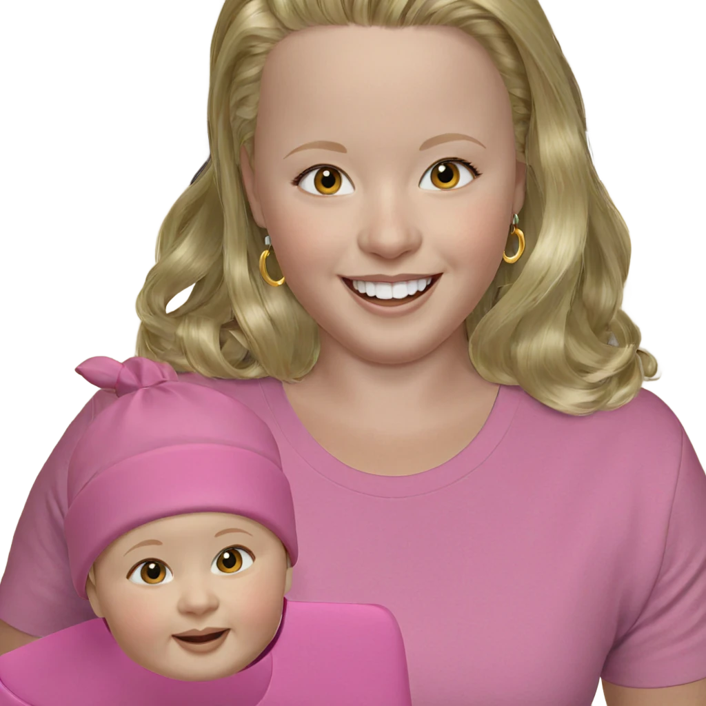 smiling blonde with earrings emoji