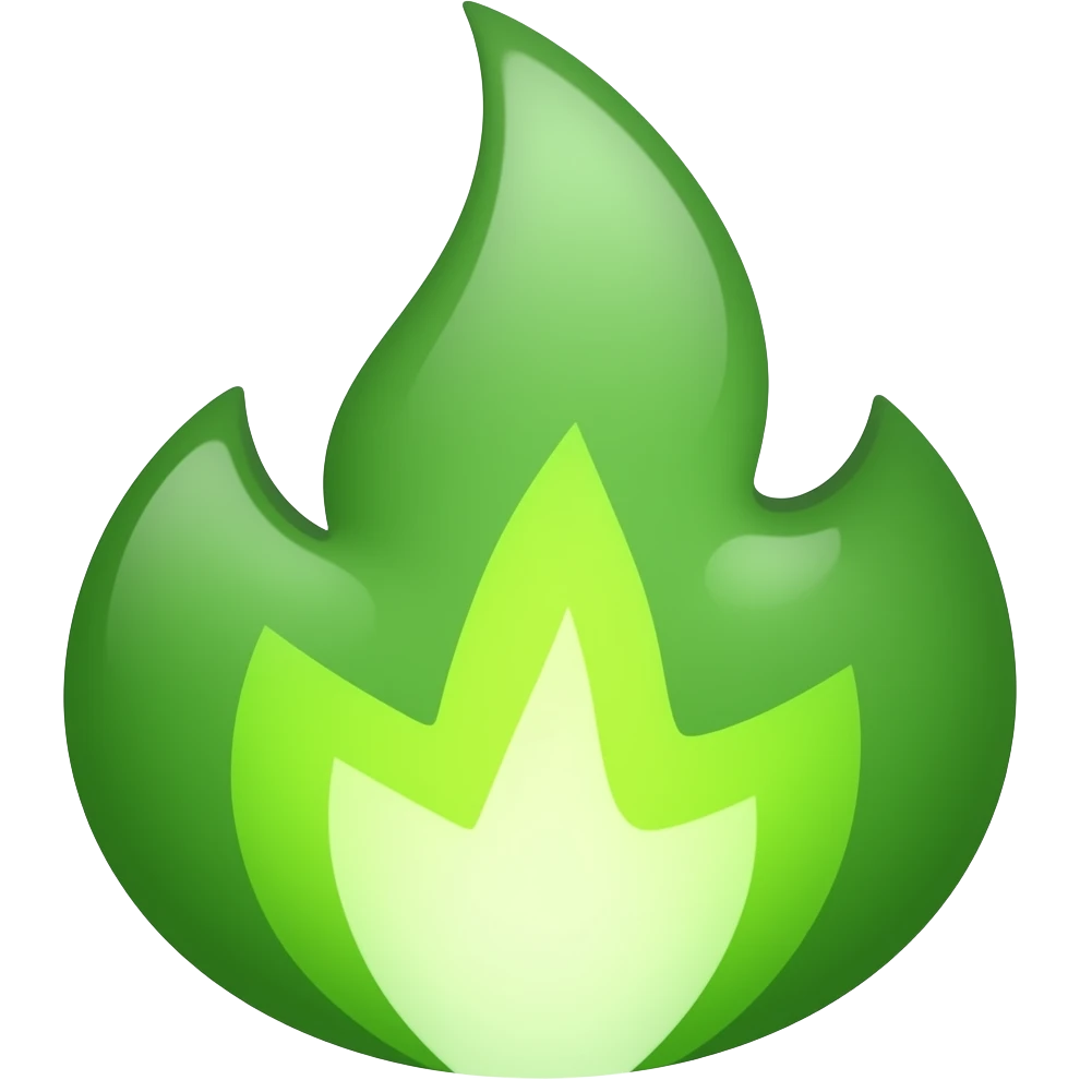 Fuego verde emoji