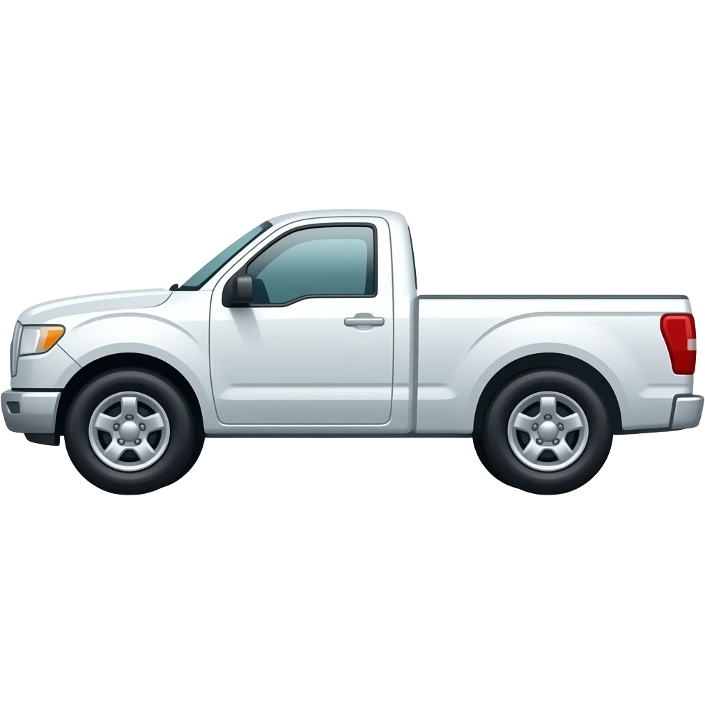 White pickup teuck from side emoji