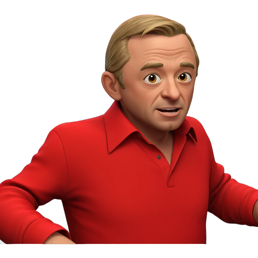 old man in red shirt emoji