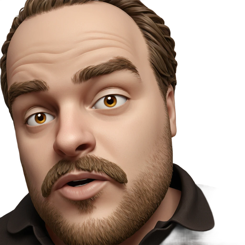 realistic portrait of bearded man emoji