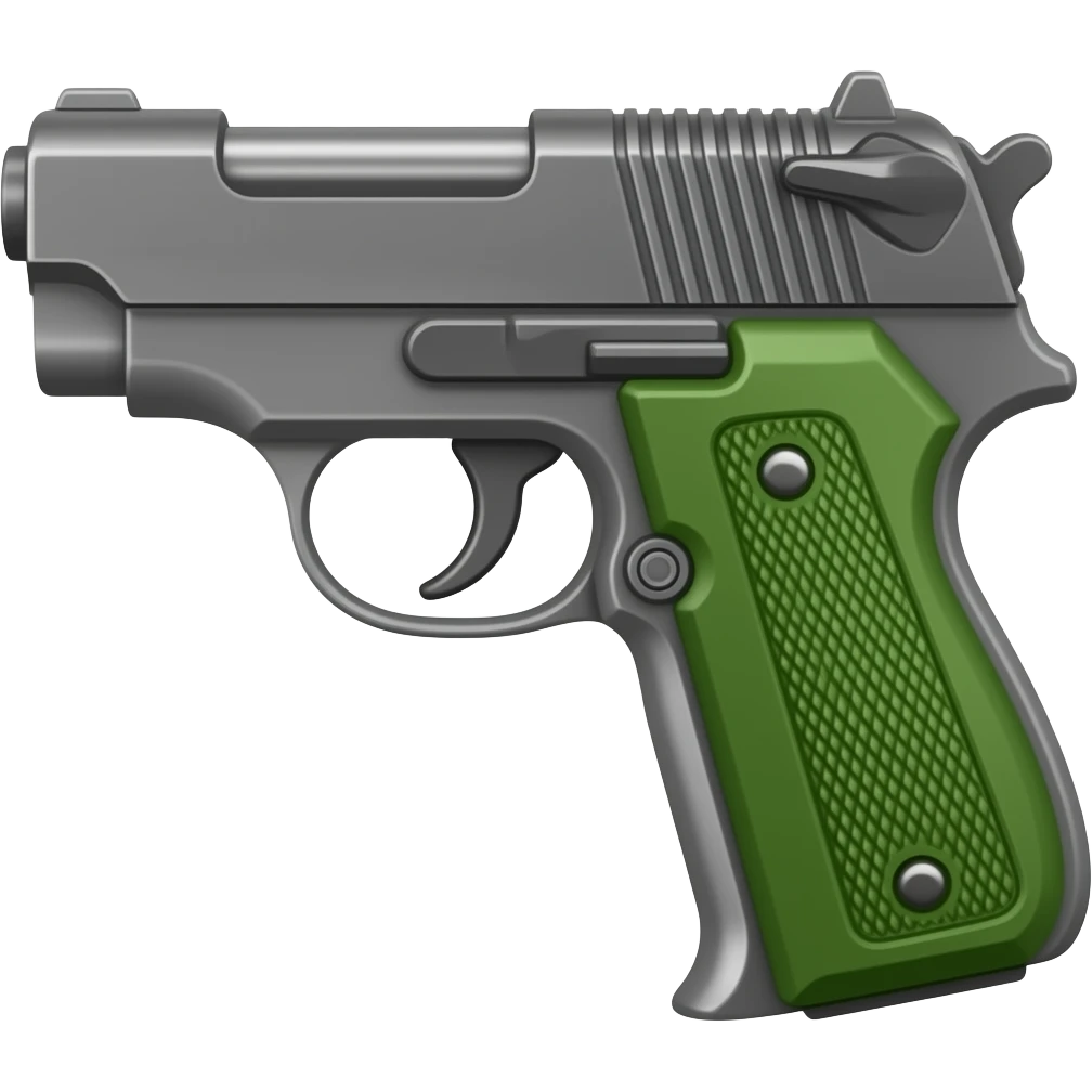 Gun green Handle right side emoji