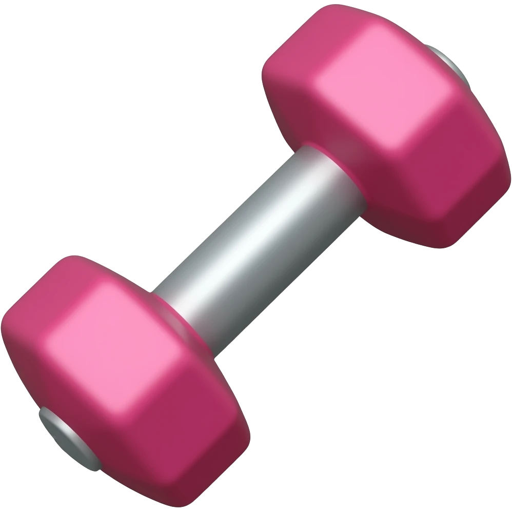 pink dumbbell emoji