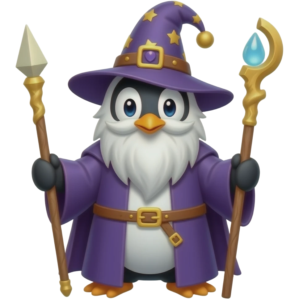 Penguin Wizard emoji