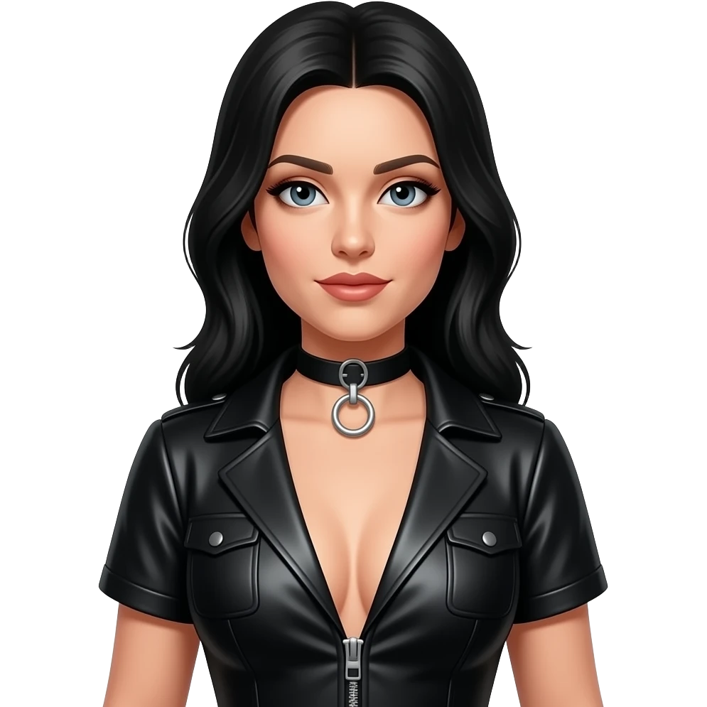 Women black hair Bolero straightjacket bdsm emoji