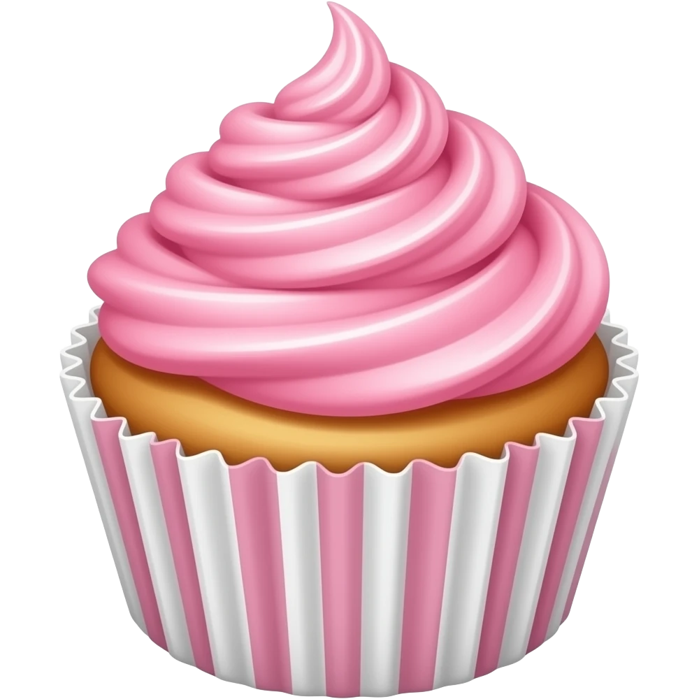 Cupcake with pink icing emoji