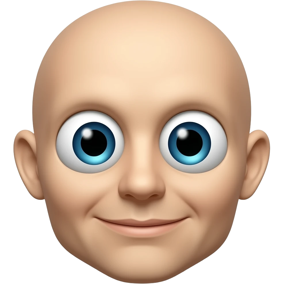 Dick head with googly eyes emoji