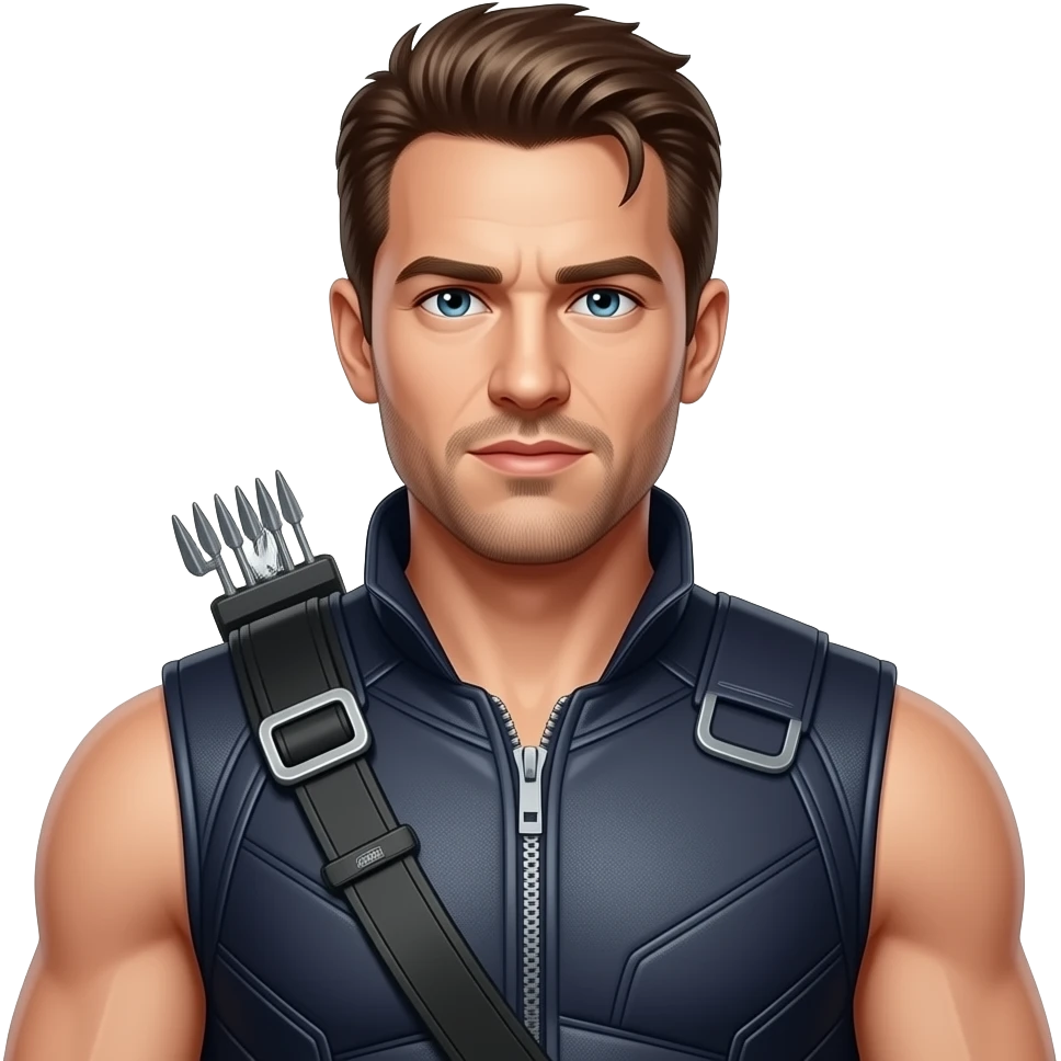 Hawkeye-Clint Barton in MCU avengers sleeveless suit emoji