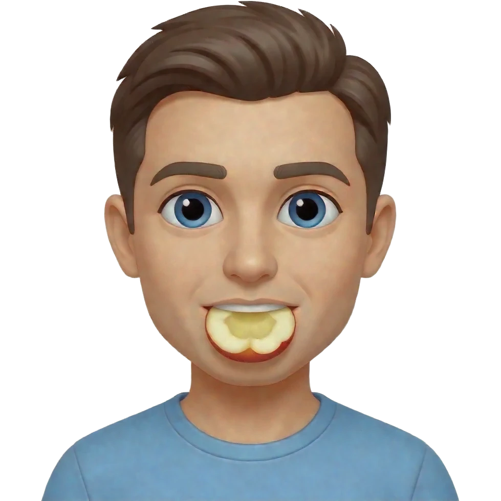 Eat the rest of the apple core emoji