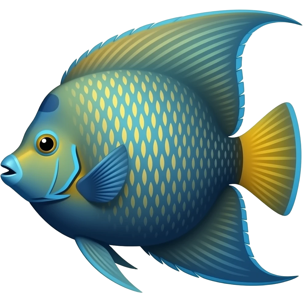Colorful tropical exotic  Angelfish emoji