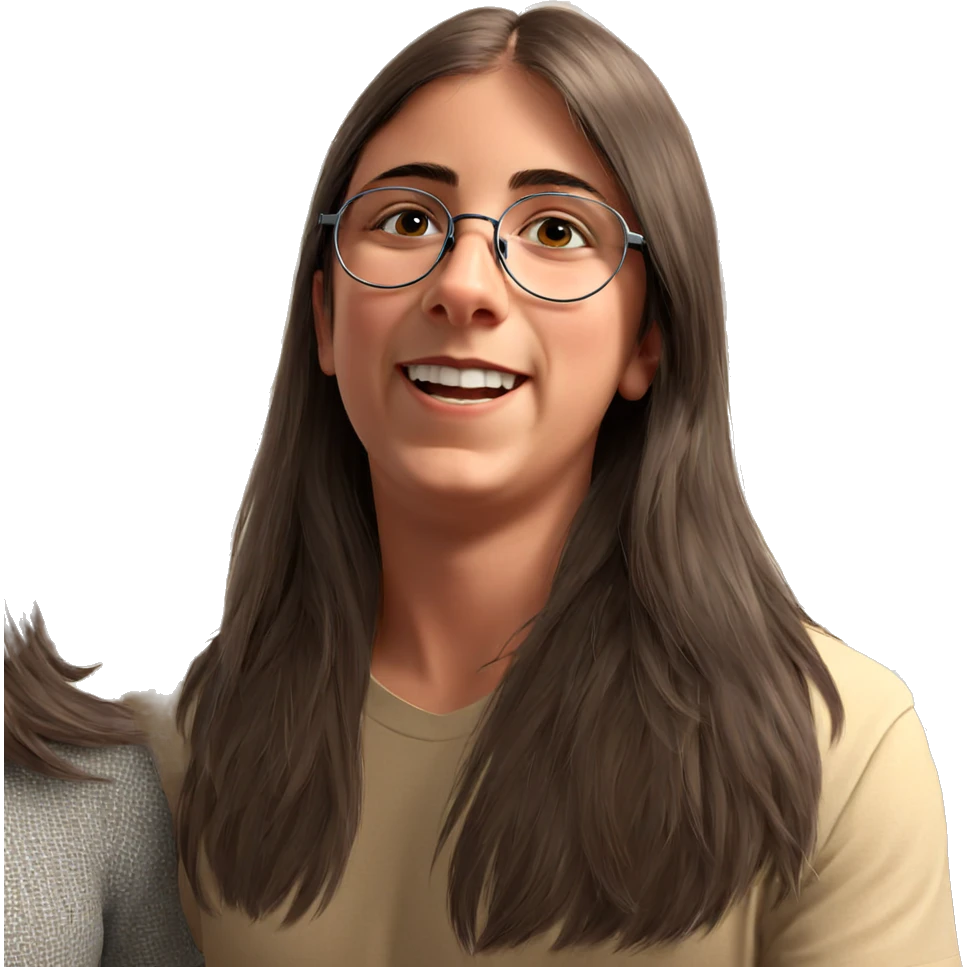 realistic portrait of boy with glasses emoji