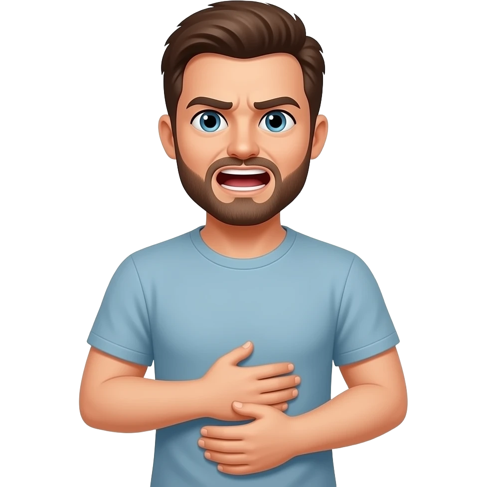 Stomach growling Male Person emoji