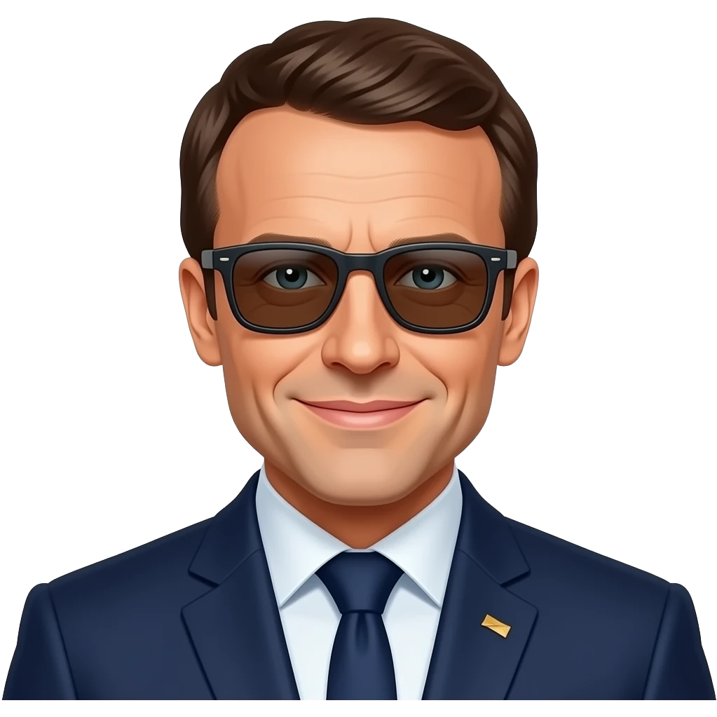 Emanuelle macron sun glasses emoji