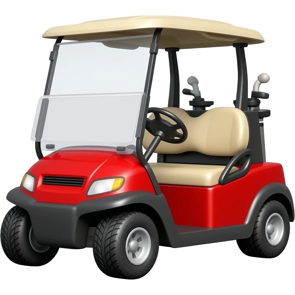 Red golf buggy emoji