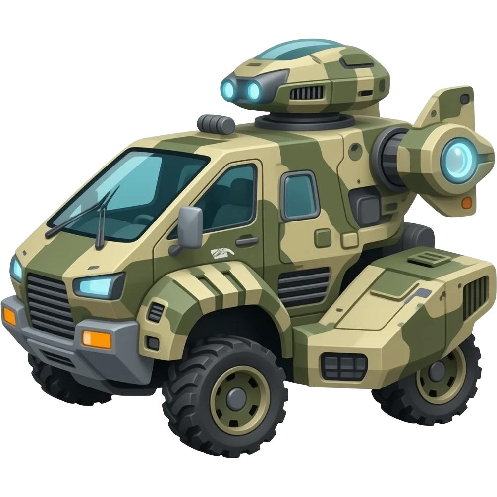 Simply scifi flying robot military vehicle emoji