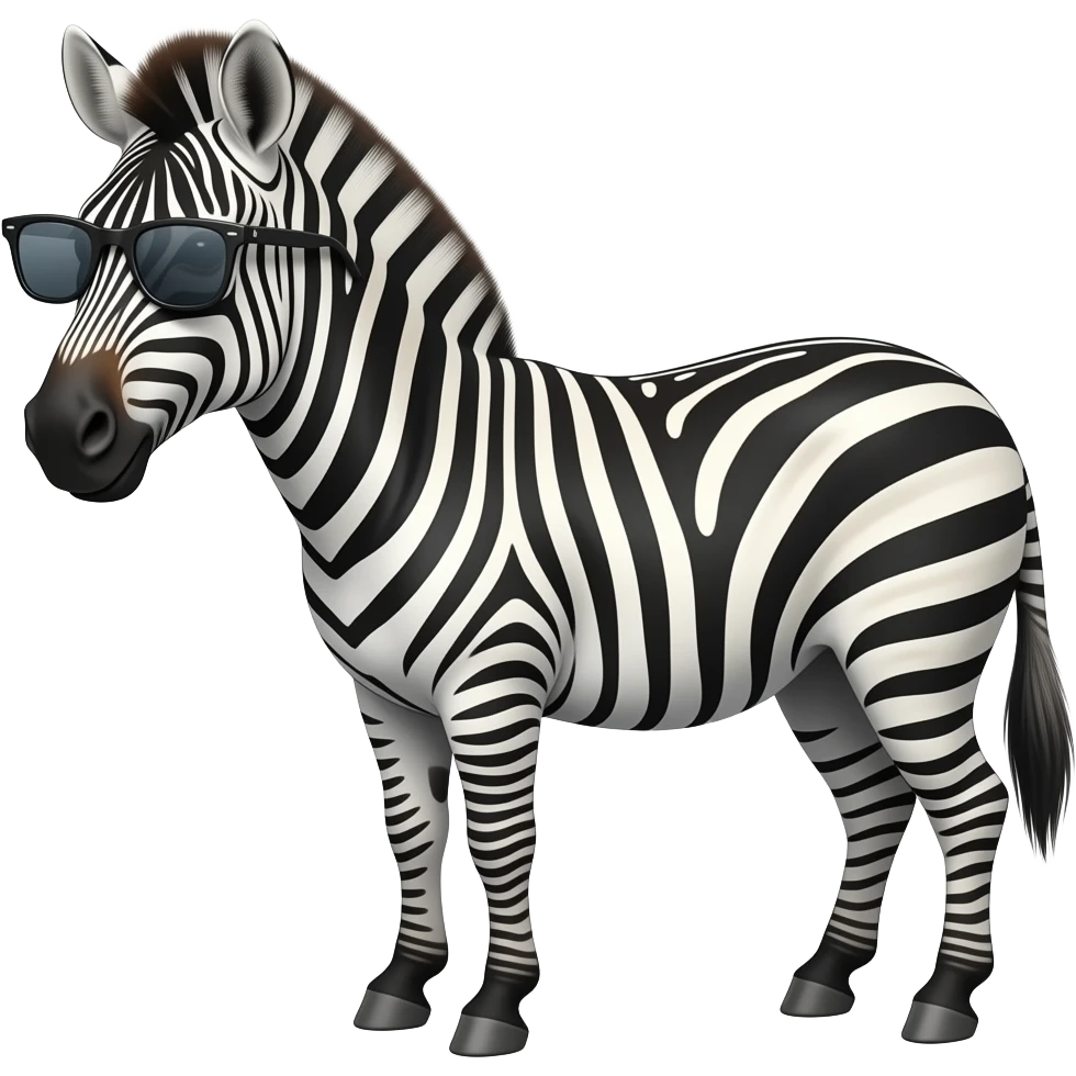 zebra wear sunglasses emoji