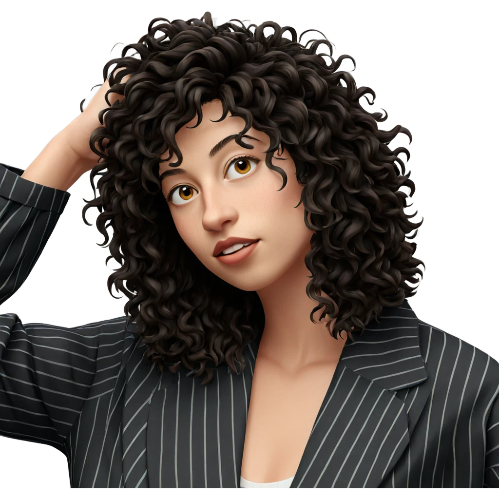 elegant girl in stripes emoji