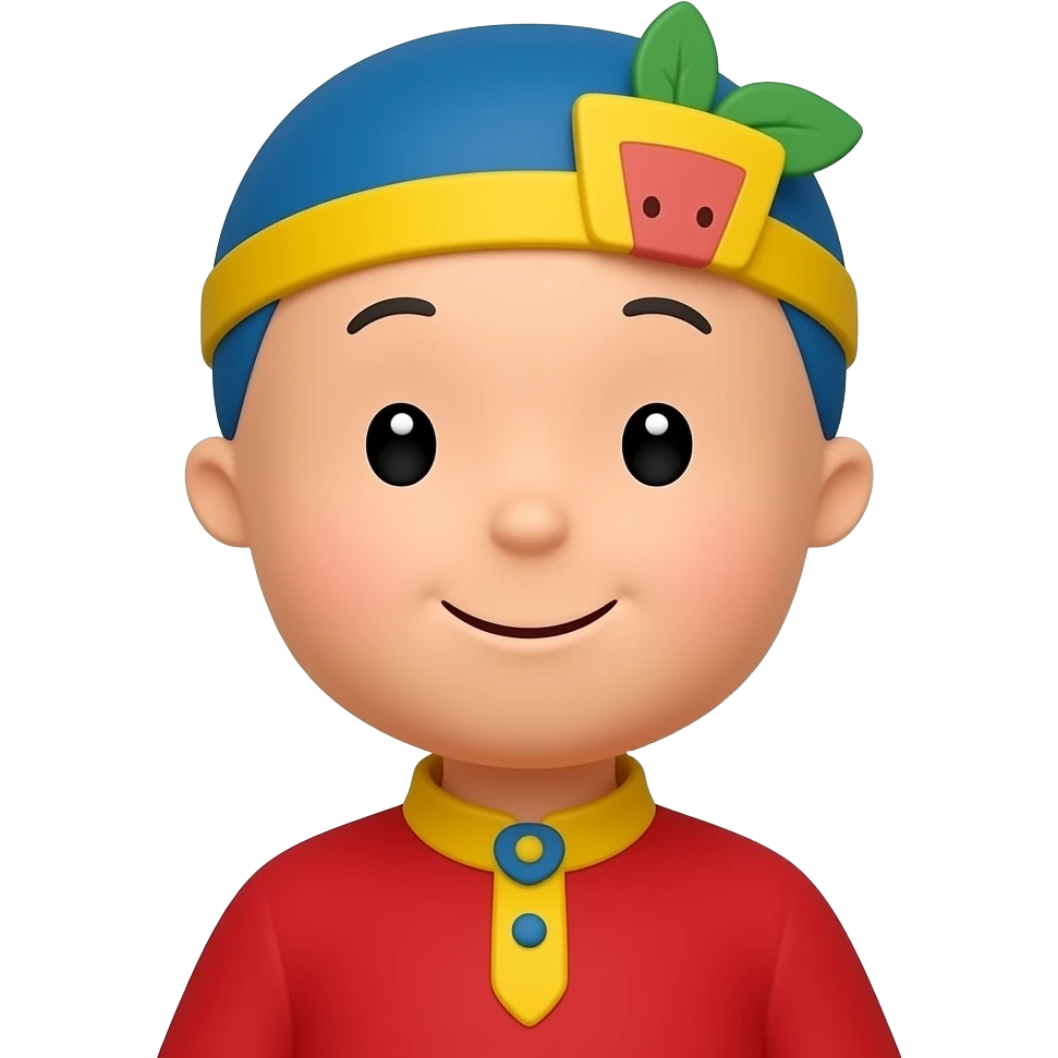 Caillou fofo emoji