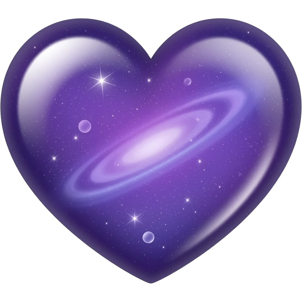 Purple Galaxy heart 
 emoji