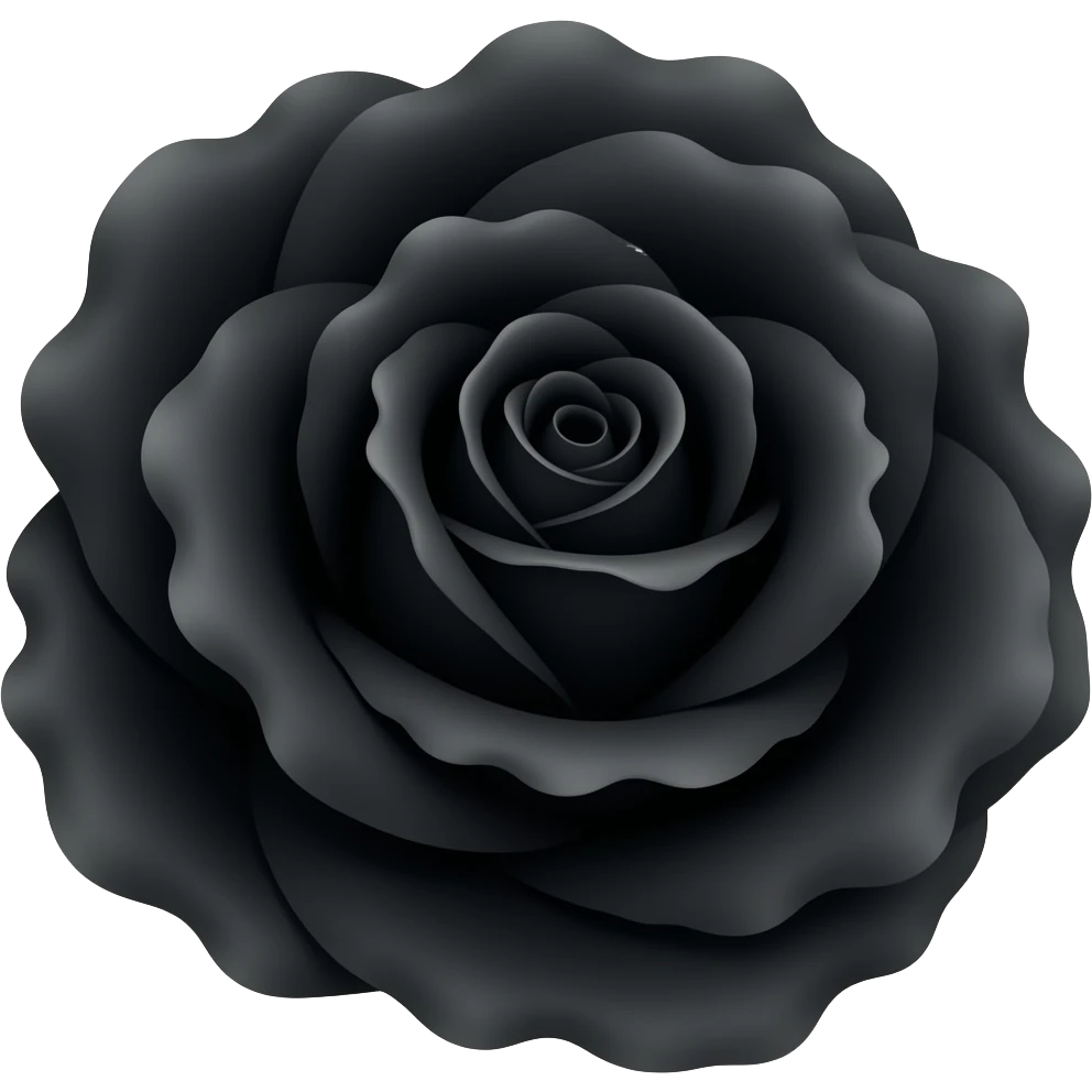 Bunga mawar hitam emoji