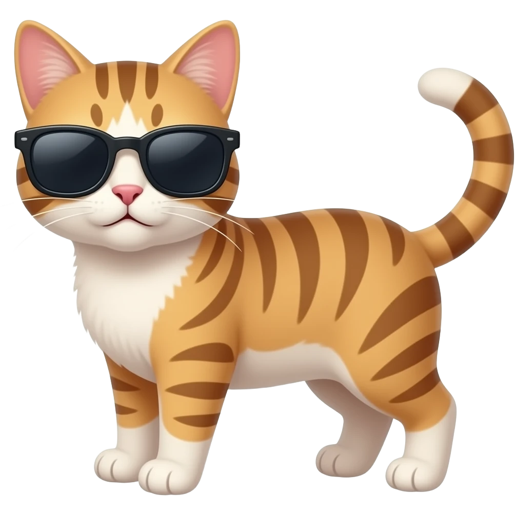Cat wearing sunglasses emoji