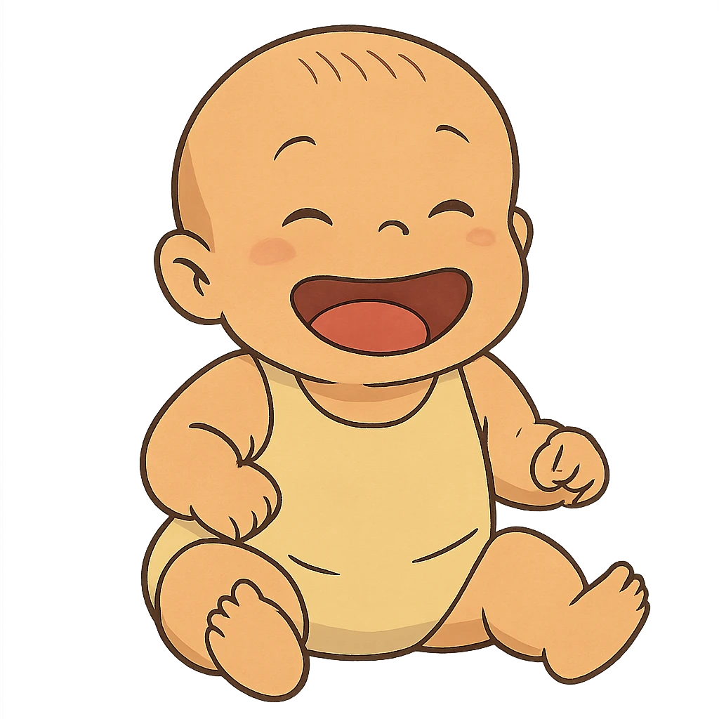 ghibli style smiling baby emoji