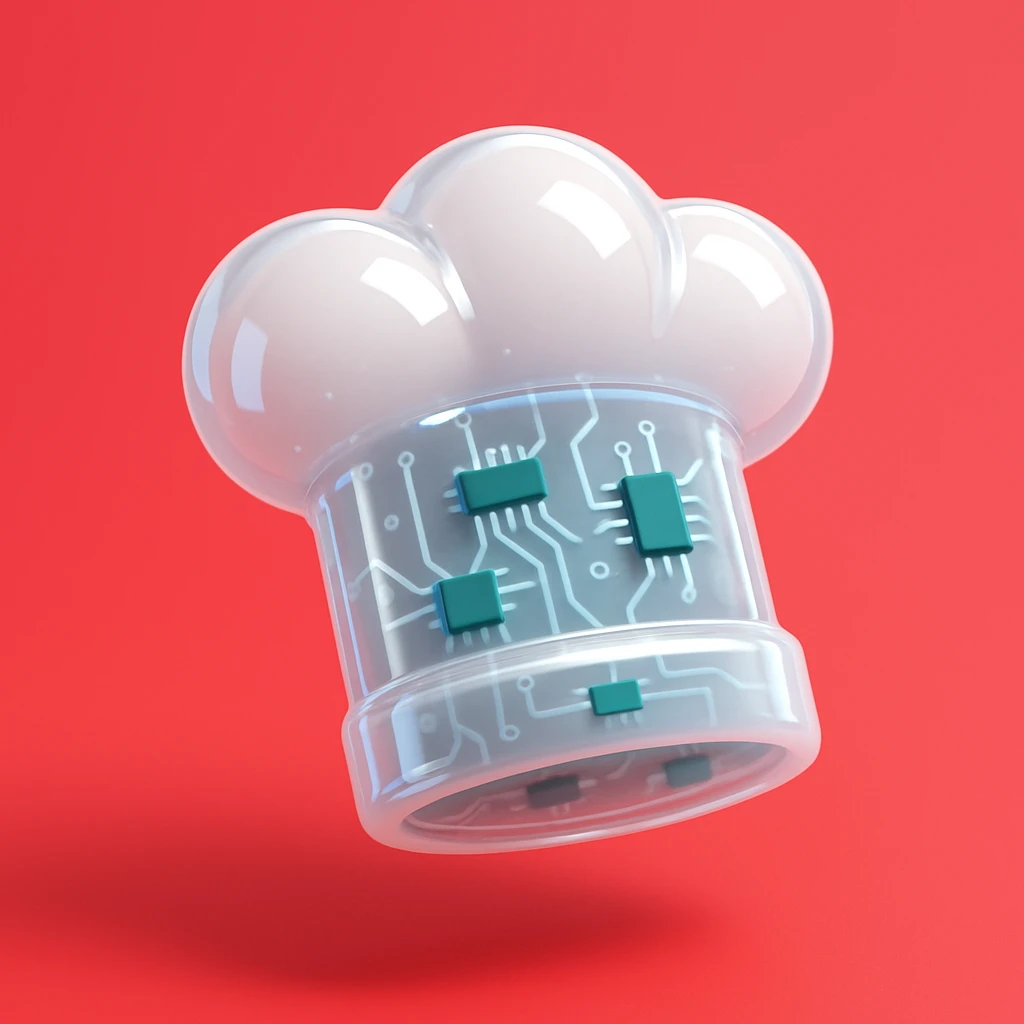 Chef hat white red background  emoji