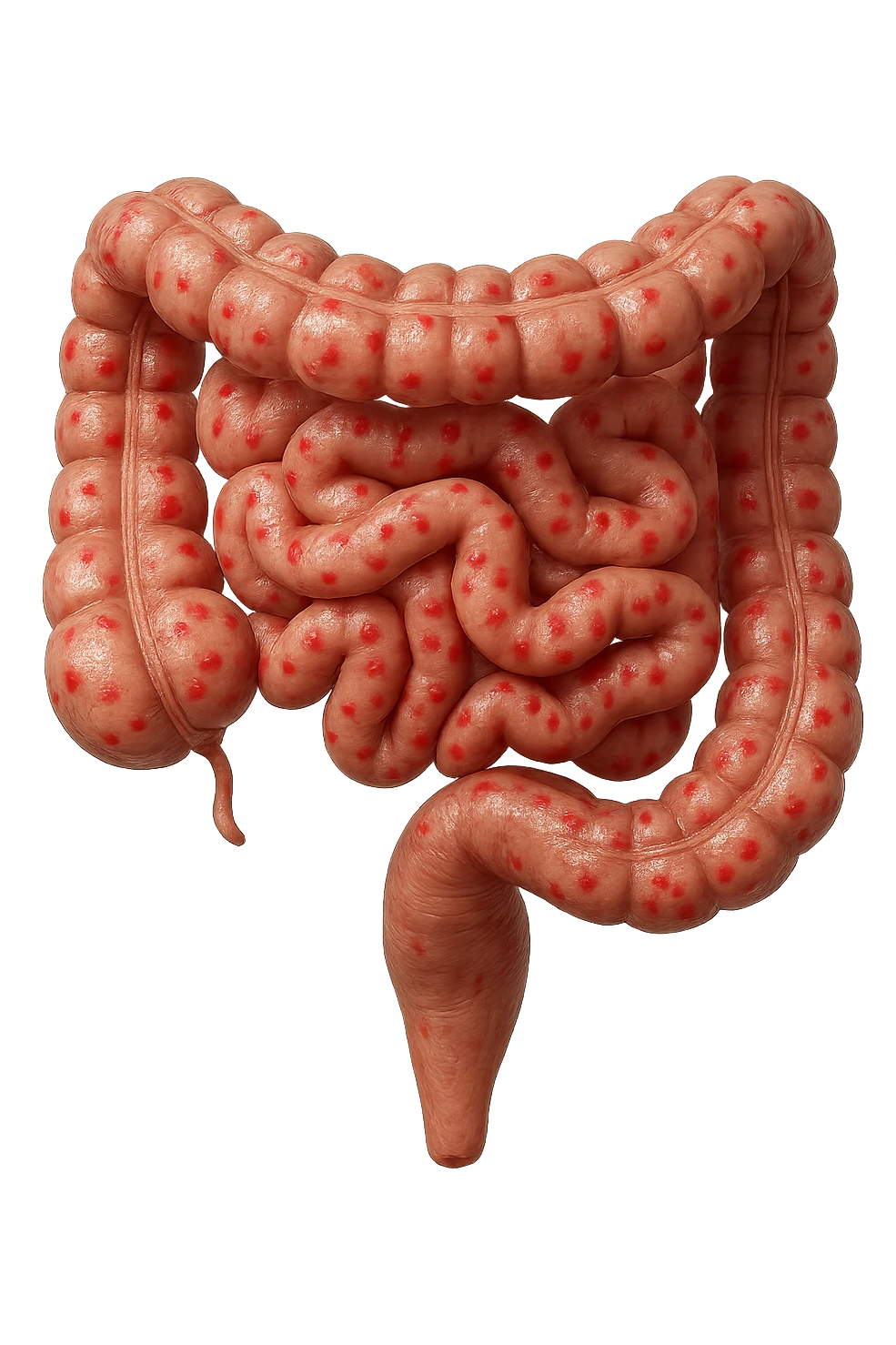 intestino umano anatomico CON RED SPOT SPARSI
IPERREALISTICO 4K emoji
