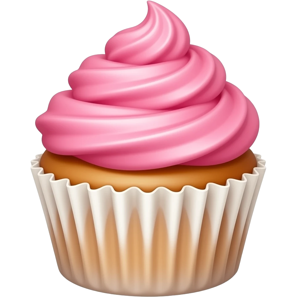 Cupcake with pink icing emoji