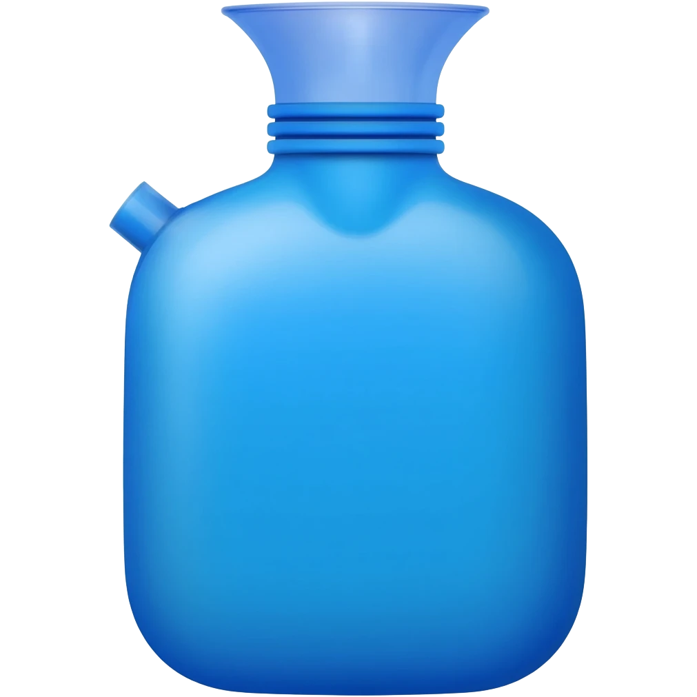 hot water bottle in blue emoji