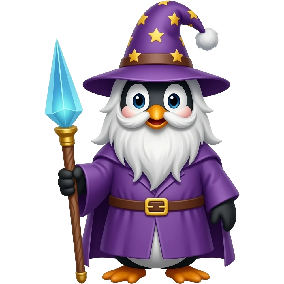 Penguin Wizard emoji