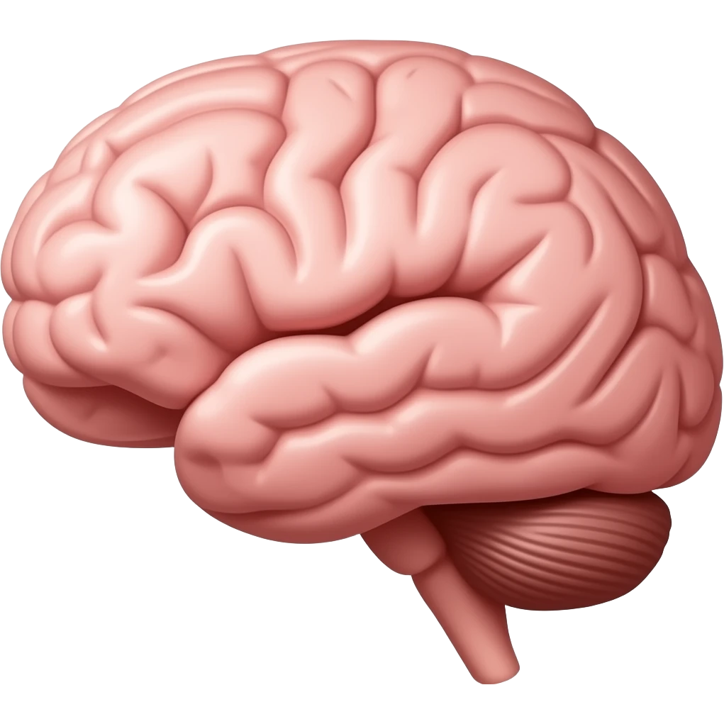 crea una imagen de un cerebro emoji