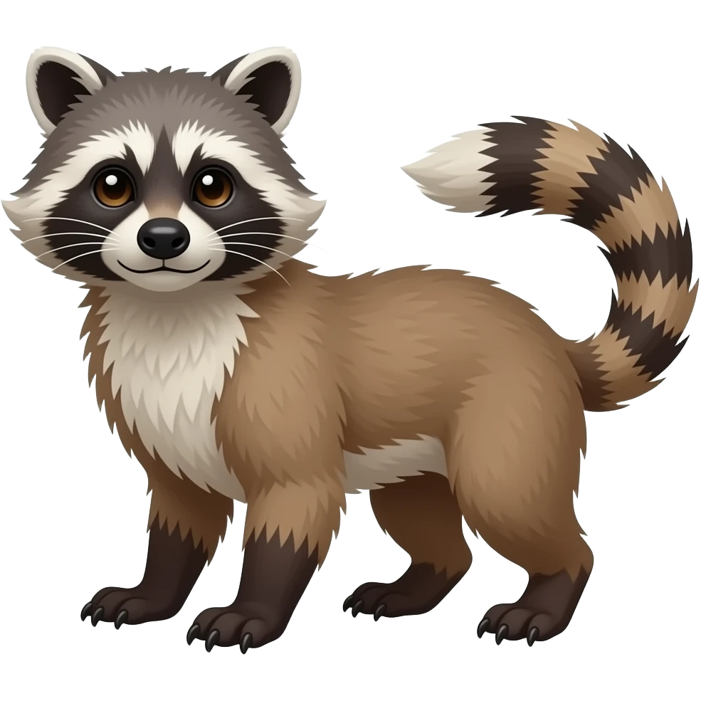 Cotton-top-Tamarin-Raccoon-Cacomistle-Weasel-Mustelid-Civet-Genet-Furret-Hybrid emoji
