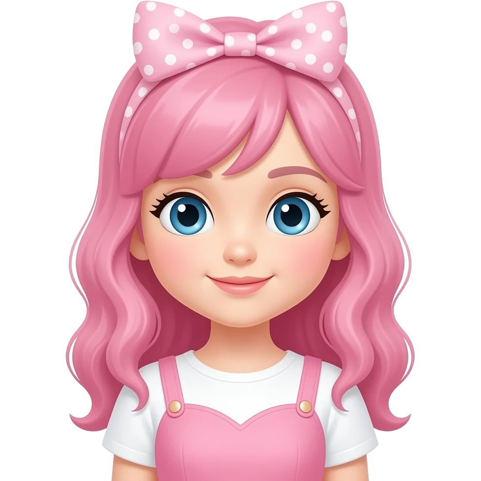 Cute pink people girl emoji