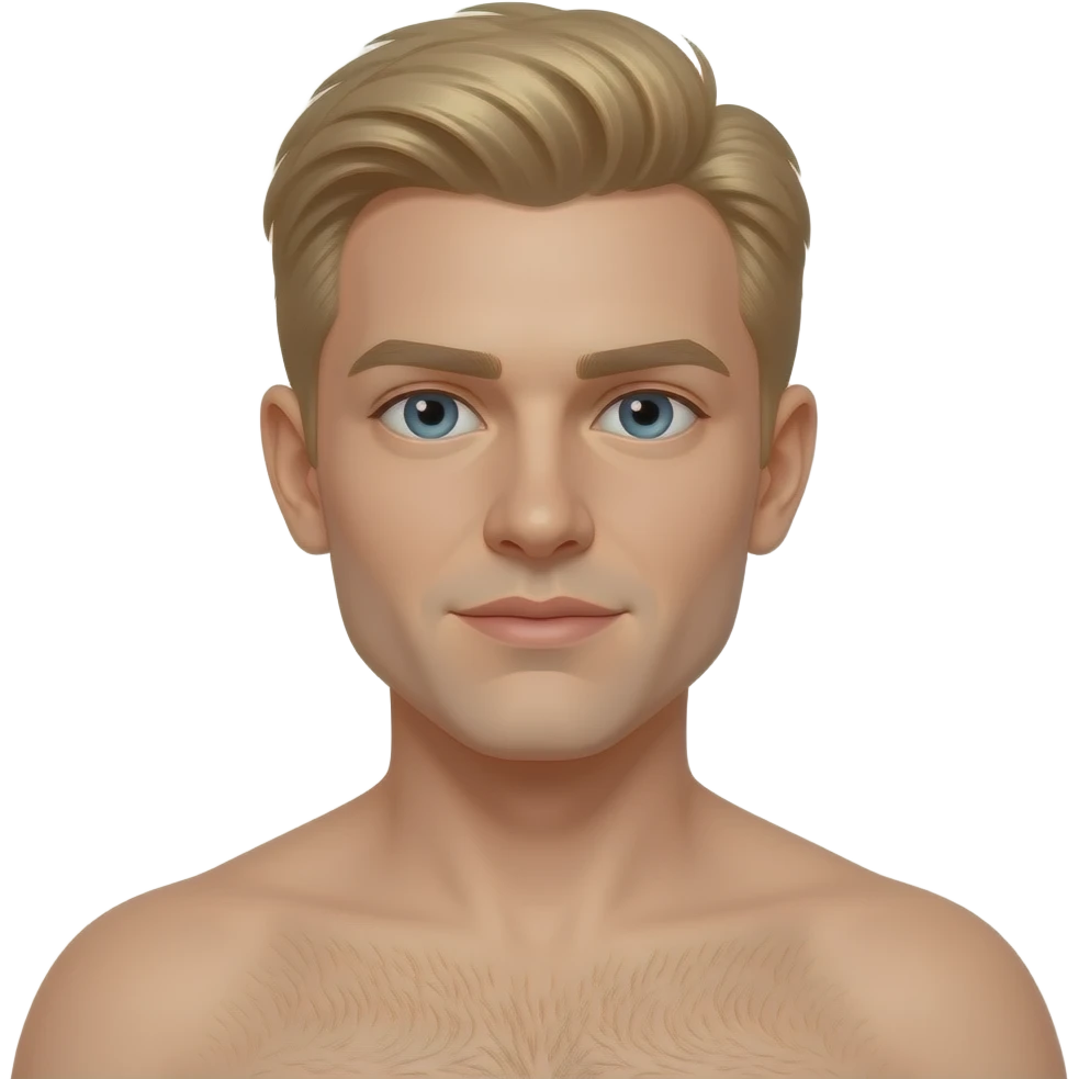 Çıplak sarışın adam tamamı emoji