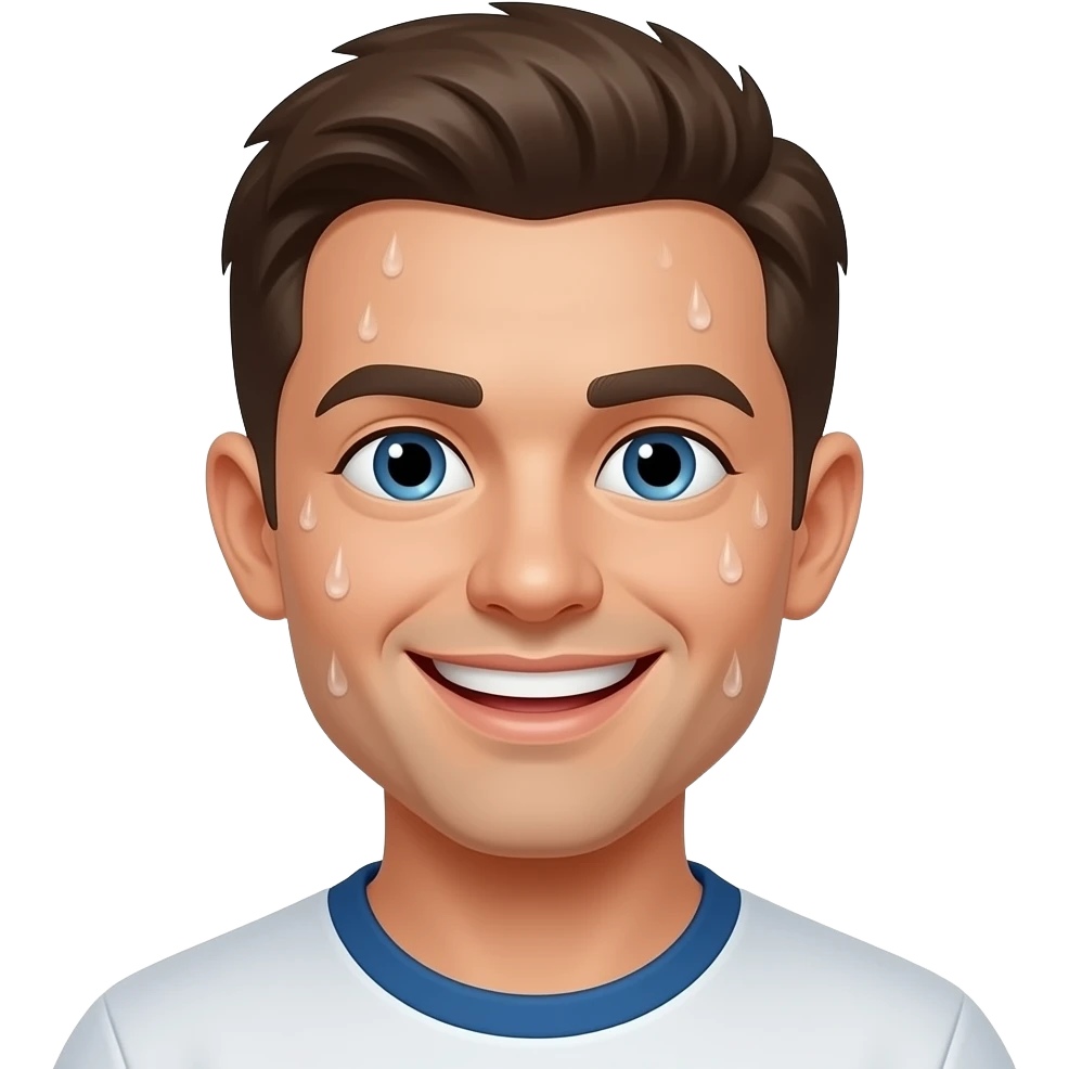 grinning face with sweat emoji