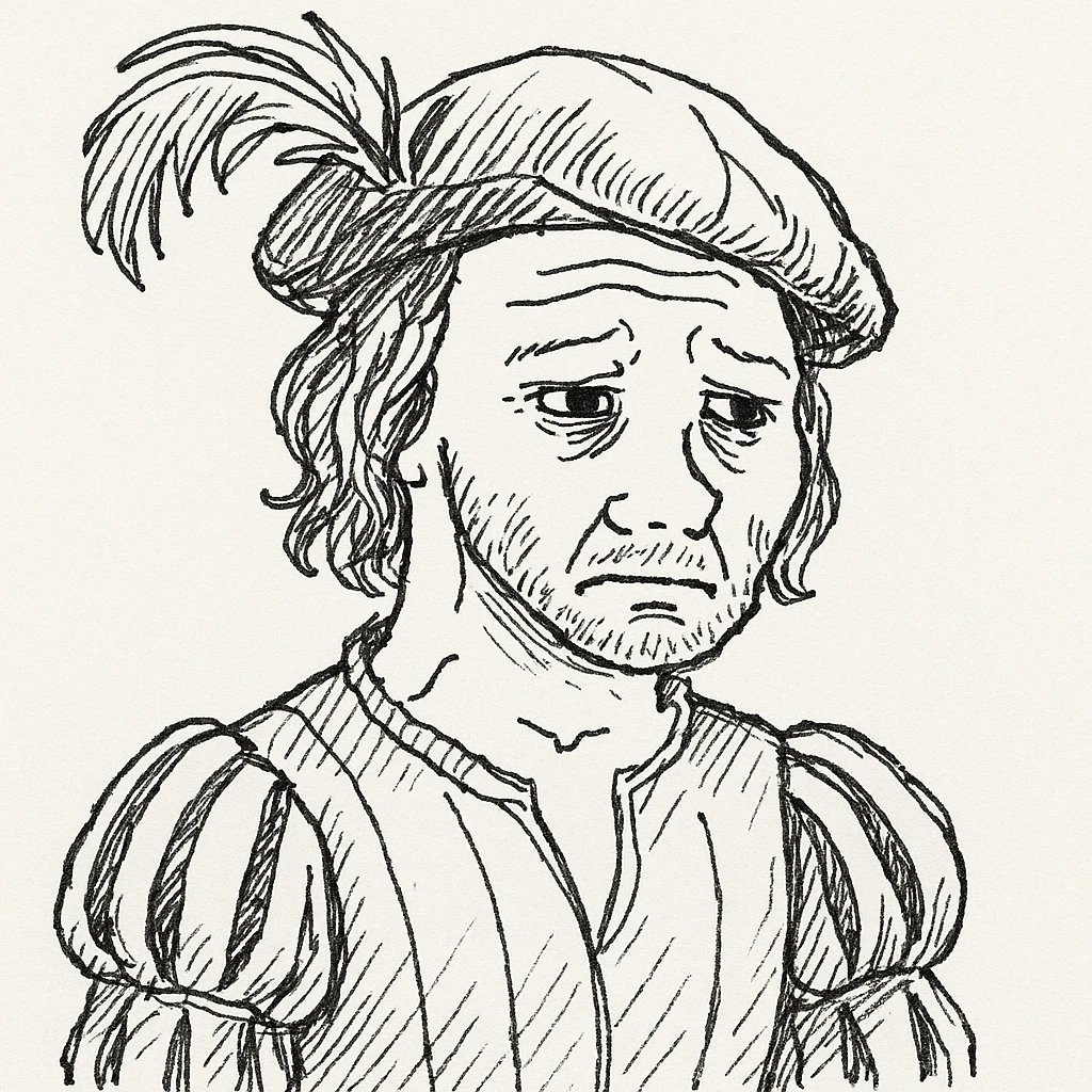 Landsknecht looking sad emoji