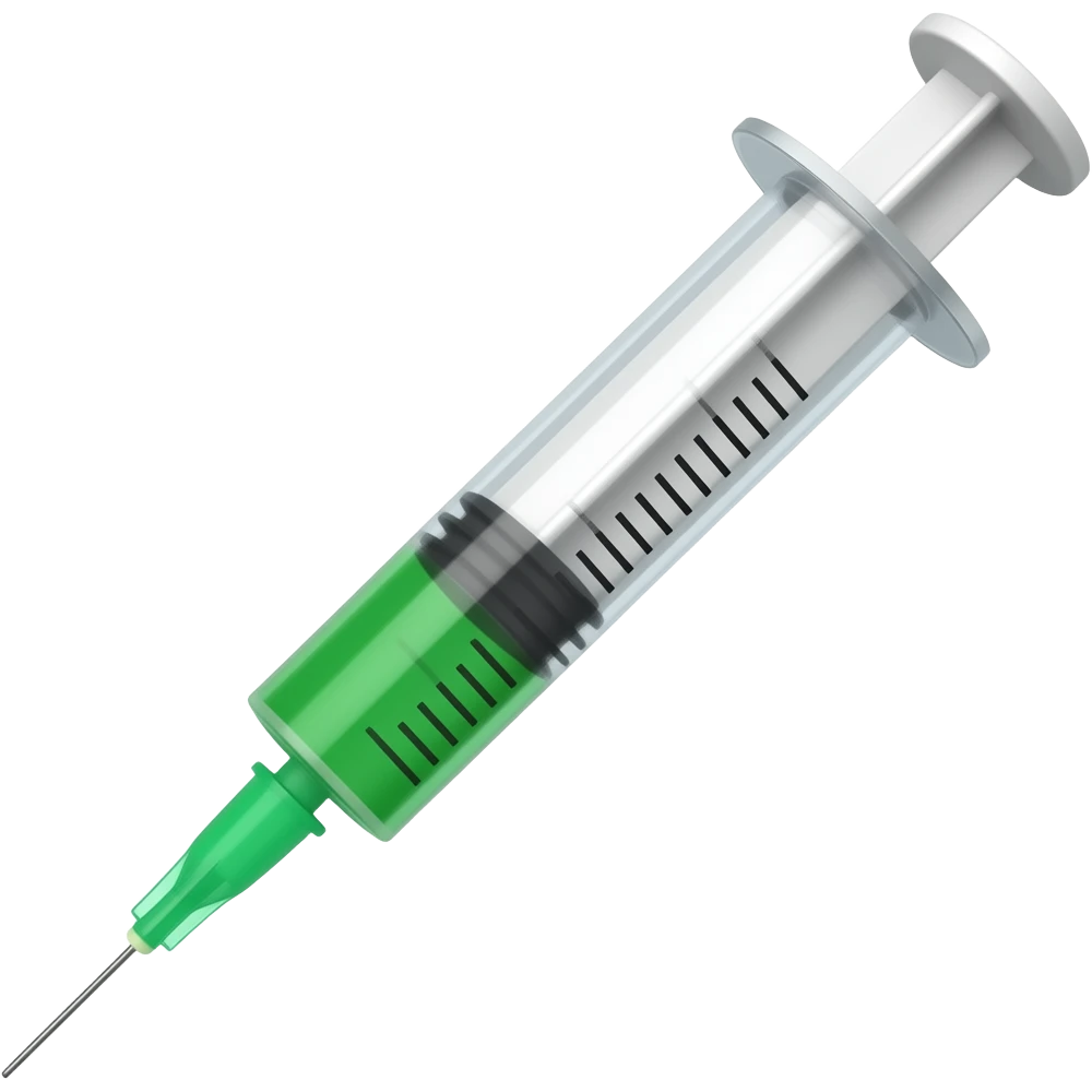 syringe with green cap emoji