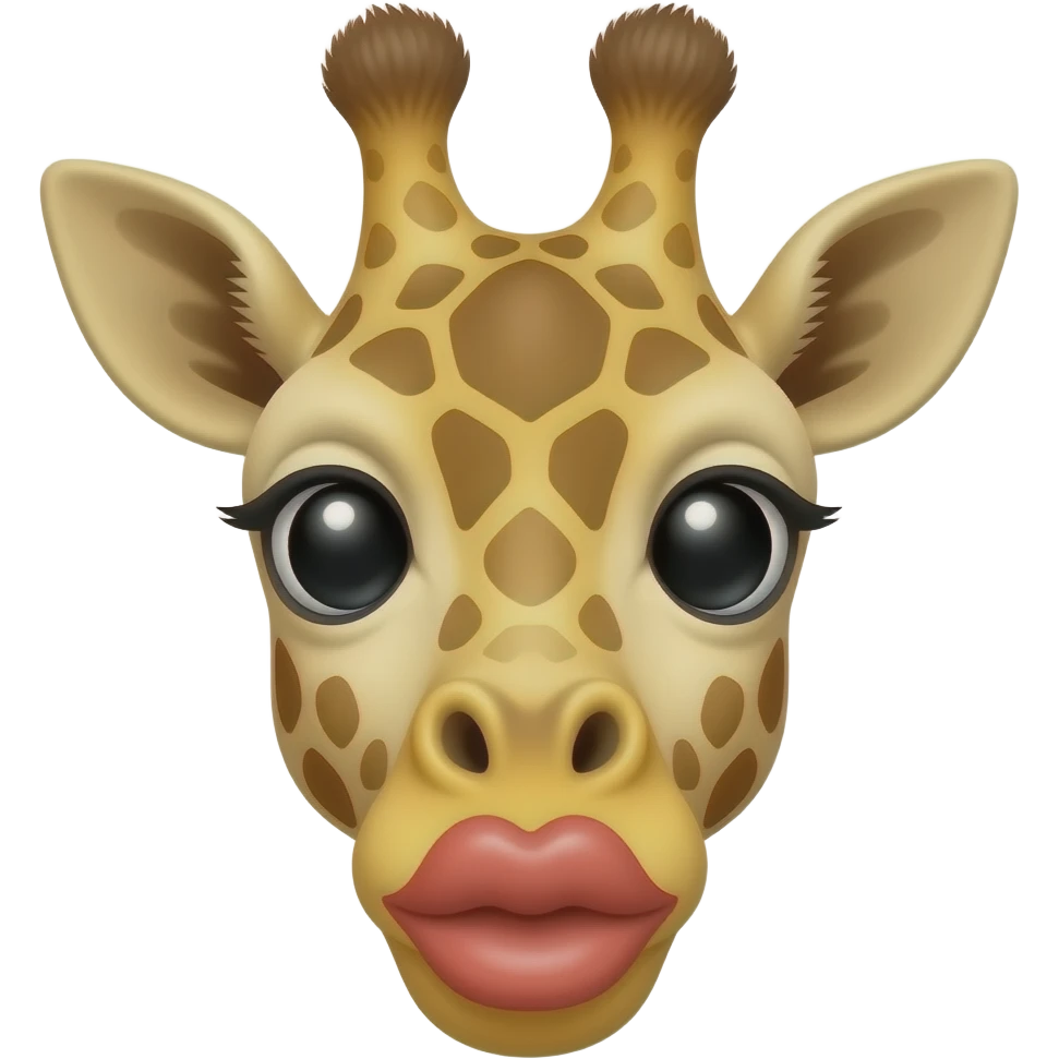 Giraffe Kopf mit kussmund emoji