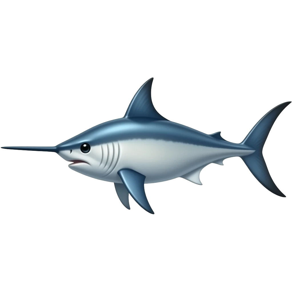 swordfish with a long sword emoji