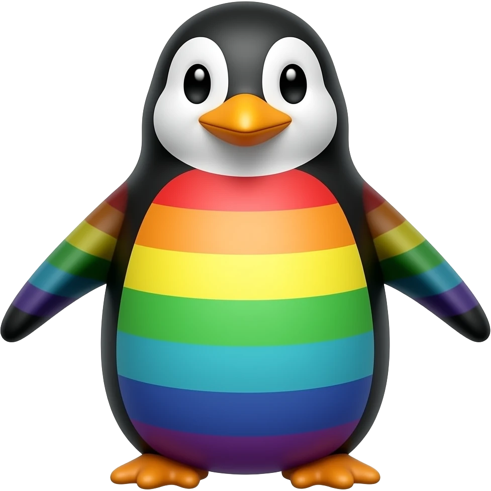 Rainbow Penguin emoji