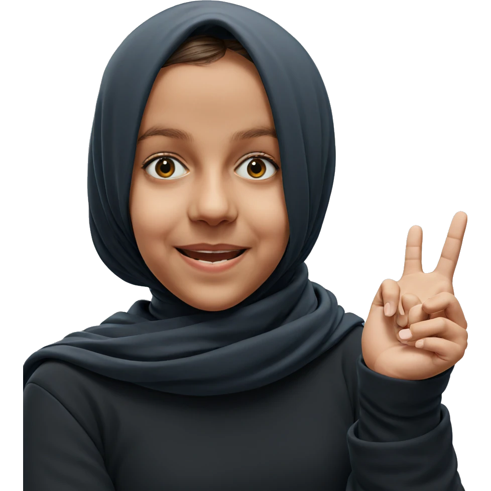 smiling girl in scarf emoji