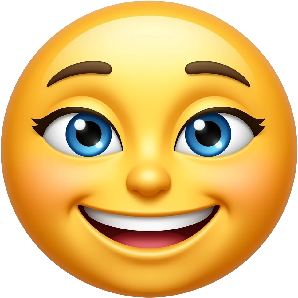 É um emojis.com sorrir só que com o sorriso sábado e de canto com um olhar bem picante é especificamente isso emoji
