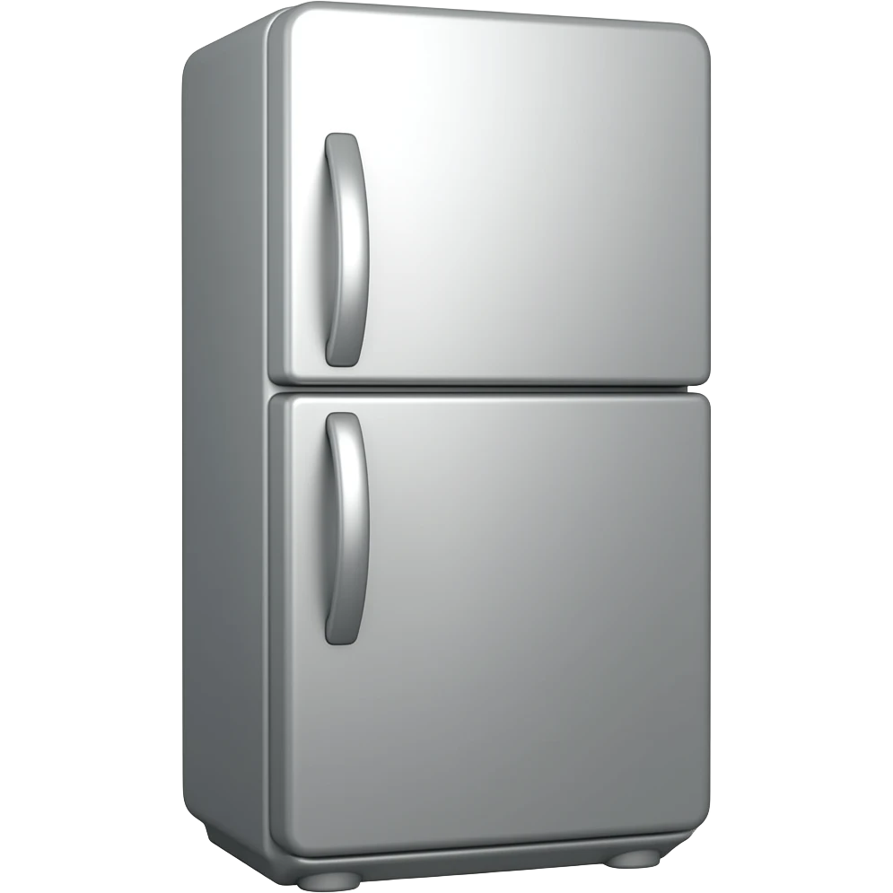 3d Silver fridge icon emoji