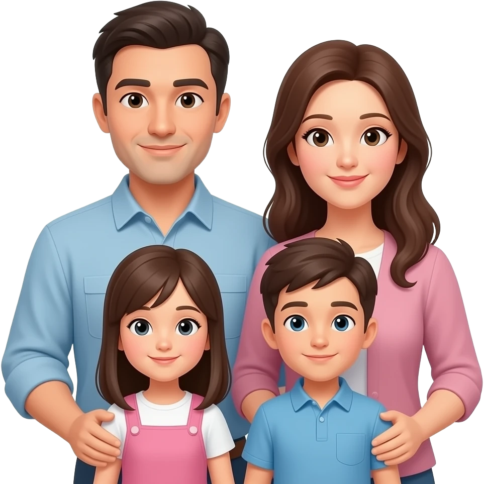 Una familia (un padre, una madre, una hija y un hijo) emoji