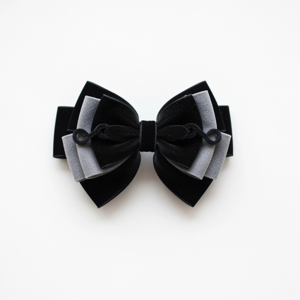 goth bow, cute, expressive, minimal emoji