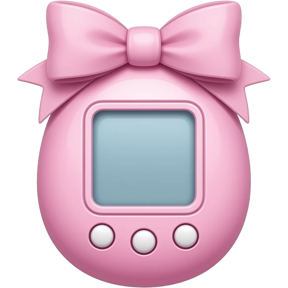 pink tamgotchi that slay_eliza slide with bows emoji