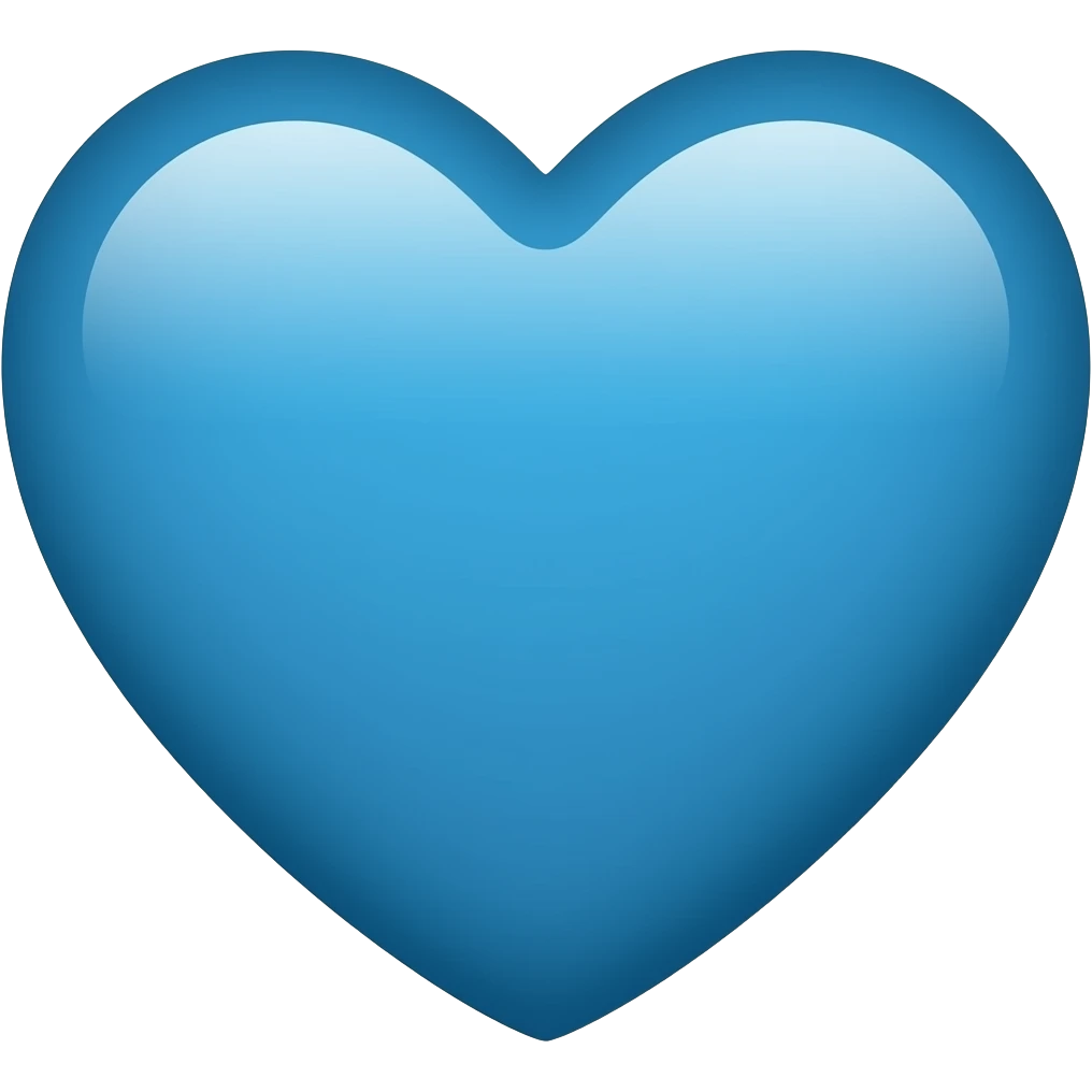 Coração azul bb emoji