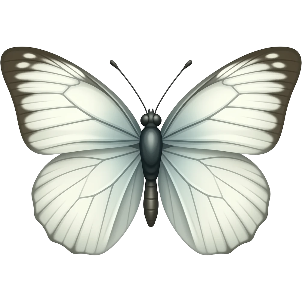 Una mariposa blanca hermosa emoji